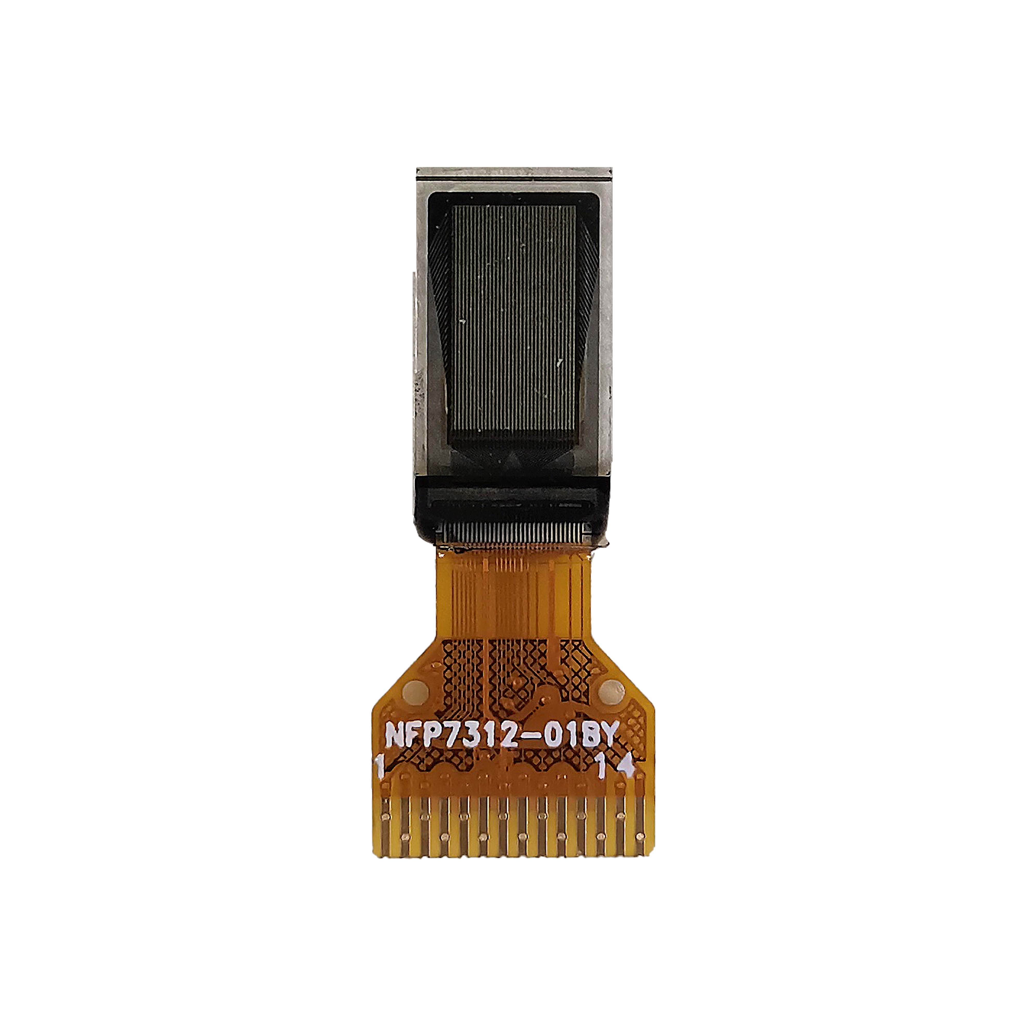 X031-3262TSWFG02N-H14 is a 0.31-inch passive matrix OLED display module which is made of 32 x 62 dots.  The module has the outline dimension of 6.2×11.88×1.0 mm and Active Area size 3.82 x 6.986 mm.